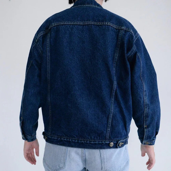 Vintage Northern Gataway Blue Denim Button Up Polar  Fleece Lined Jacket L - Picture 3 of 13